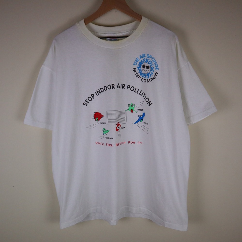 Vintage The Air Sponge Filter Company Shirt Adult XL 24x28